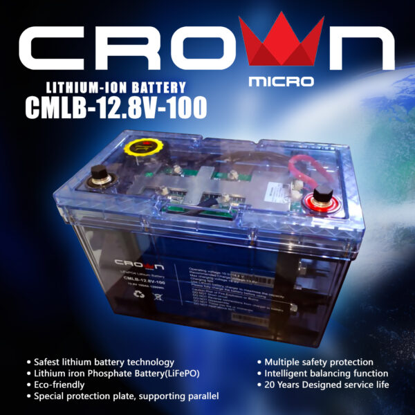 بطاريات Crown CMLB-12.8V-100 (100Ah)